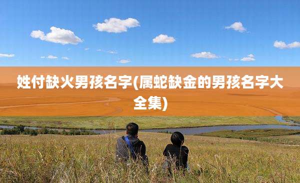 姓付缺火男孩名字(属蛇缺金的男孩名字大全集)