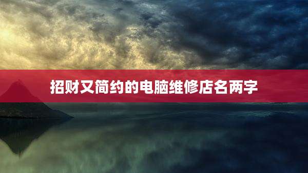 招财又简约的电脑维修店名两字