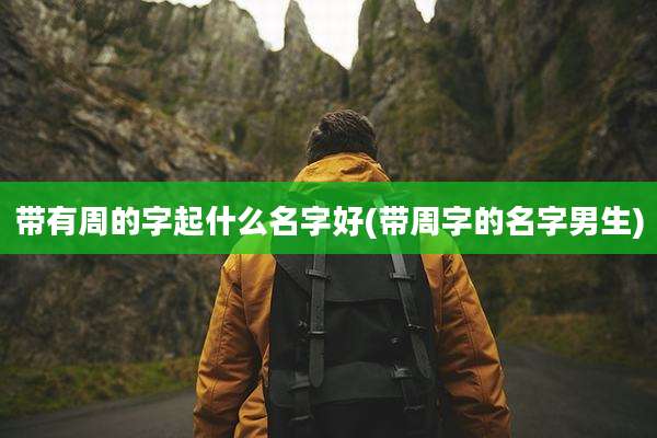 带有周的字起什么名字好(带周字的名字男生)
