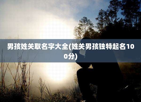 男孩姓关取名字大全(姓关男孩独特起名100分)