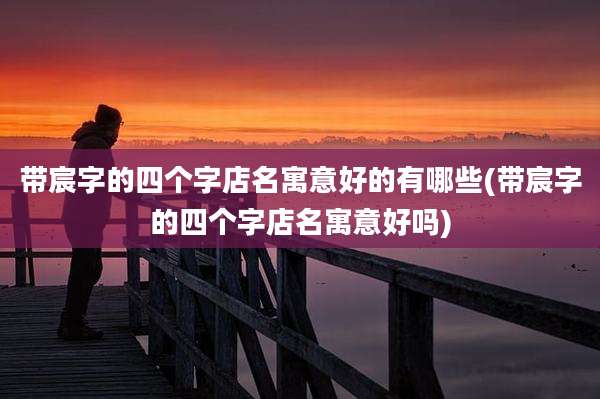 带宸字的四个字店名寓意好的有哪些(带宸字的四个字店名寓意好吗)