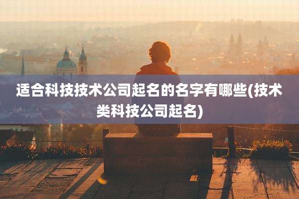 适合科技技术公司起名的名字有哪些(技术类科技公司起名)