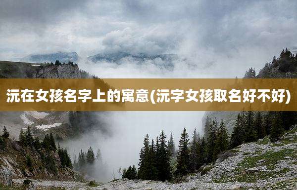 沅在女孩名字上的寓意(沅字女孩取名好不好)