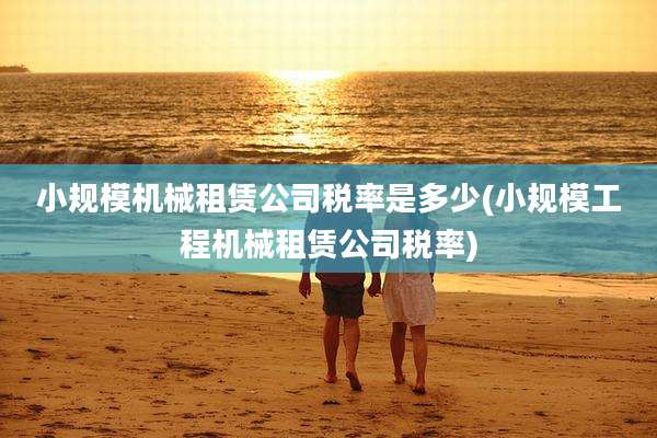 小规模机械租赁公司税率是多少(小规模工程机械租赁公司税率)