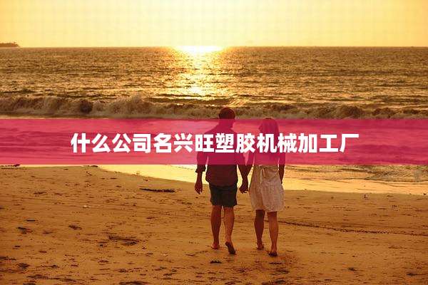 什么公司名兴旺塑胶机械加工厂