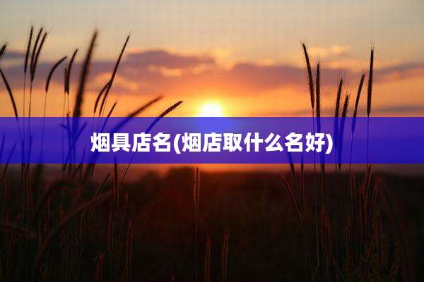 烟具店名(烟店取什么名好)