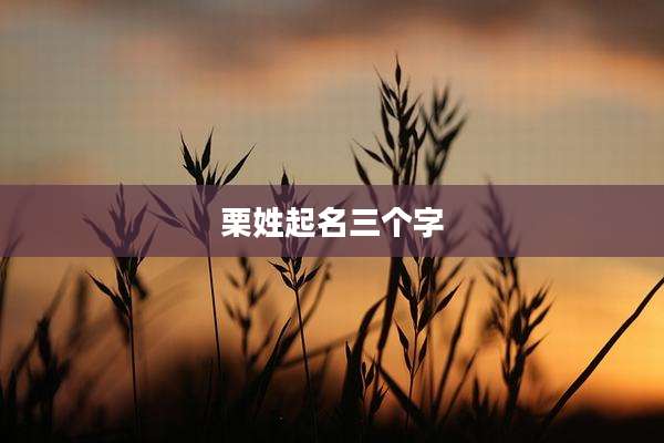 栗姓起名三个字