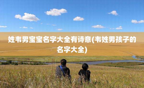 姓韦男宝宝名字大全有诗意(韦姓男孩子的名字大全)
