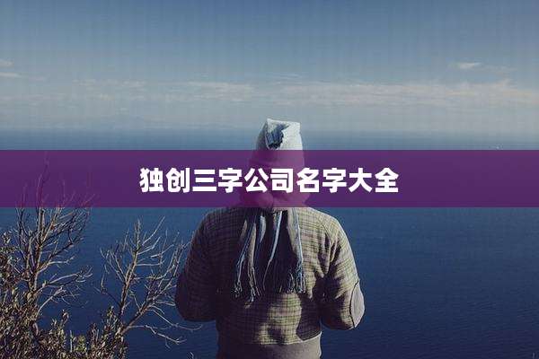 独创三字公司名字大全