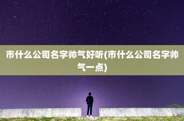 市什么公司名字帅气好听(市什么公司名字帅气一点)