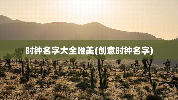 时钟名字大全唯美(创意时钟名字)