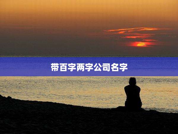 带百字两字公司名字