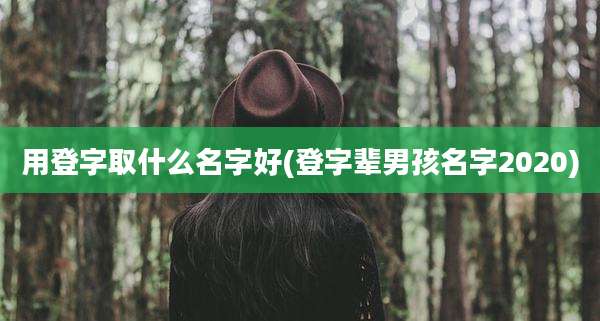 用登字取什么名字好(登字辈男孩名字2020)