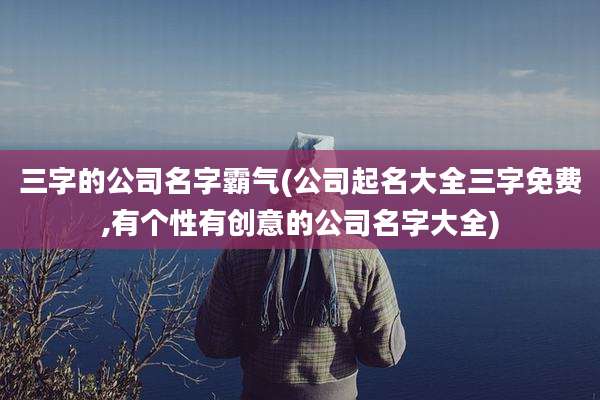 三字的公司名字霸气(公司起名大全三字免费,有个性有创意的公司名字大全)