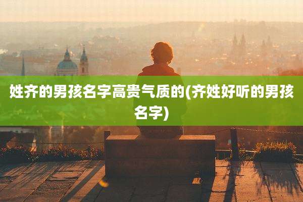 姓齐的男孩名字高贵气质的(齐姓好听的男孩名字)