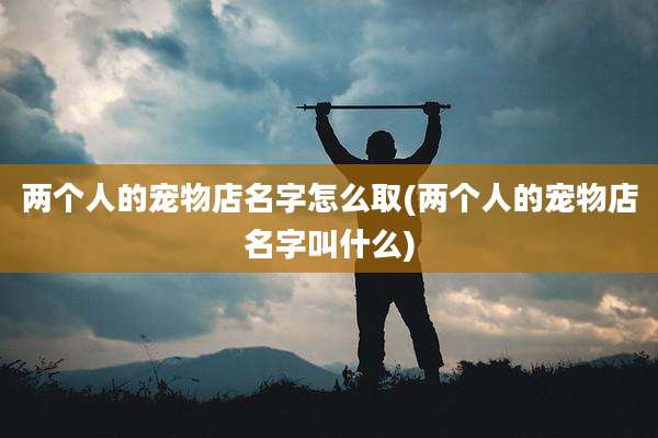 两个人的宠物店名字怎么取(两个人的宠物店名字叫什么)