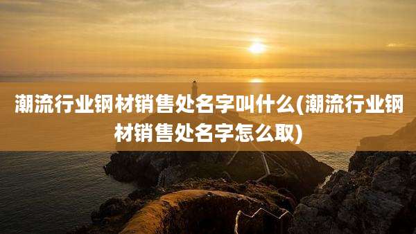 潮流行业钢材销售处名字叫什么(潮流行业钢材销售处名字怎么取)
