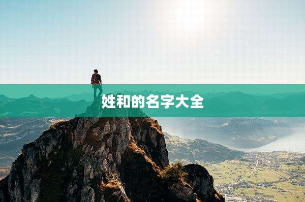 姓和的名字大全