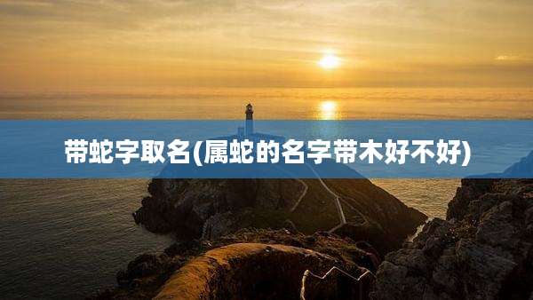 带蛇字取名(属蛇的名字带木好不好)