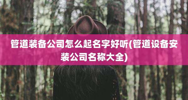 管道装备公司怎么起名字好听(管道设备安装公司名称大全)