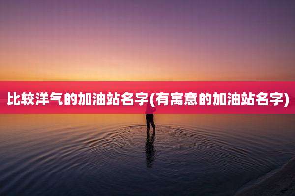 比较洋气的加油站名字(有寓意的加油站名字)