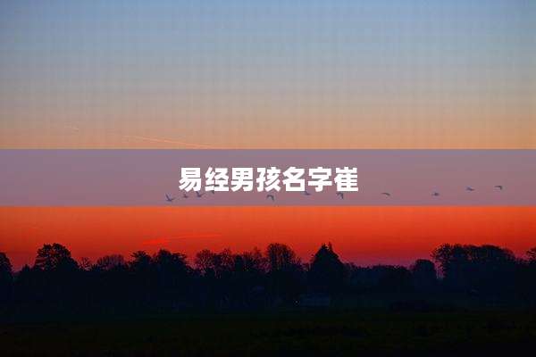 易经男孩名字崔