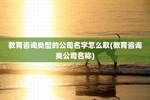教育咨询类型的公司名字怎么取(教育咨询类公司名称)