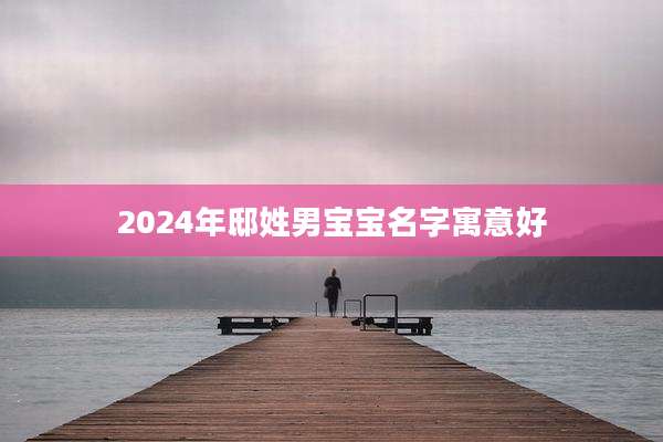 2024年邸姓男宝宝名字寓意好