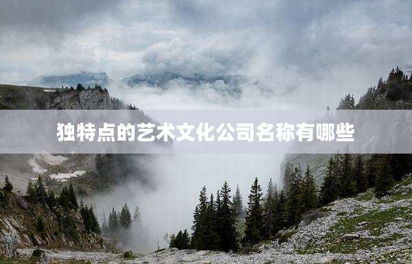 独特点的艺术文化公司名称有哪些