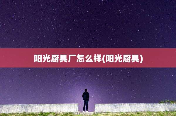 阳光厨具厂怎么样(阳光厨具)