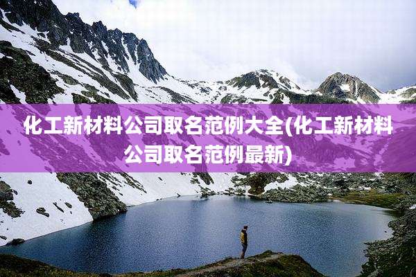 化工新材料公司取名范例大全(化工新材料公司取名范例最新)