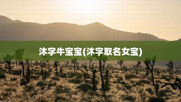沐字牛宝宝(沐字取名女宝)