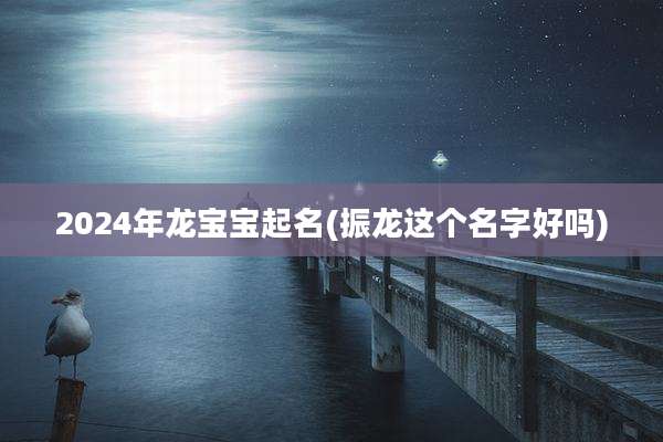 2024年龙宝宝起名(振龙这个名字好吗)