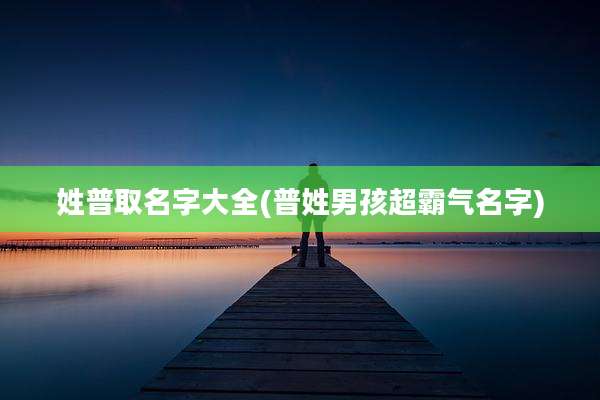 姓普取名字大全(普姓男孩超霸气名字)