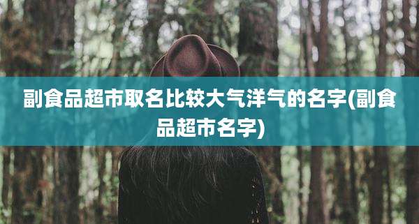 副食品超市取名比较大气洋气的名字(副食品超市名字)
