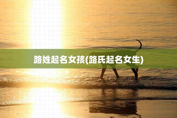 路姓起名女孩(路氏起名女生)