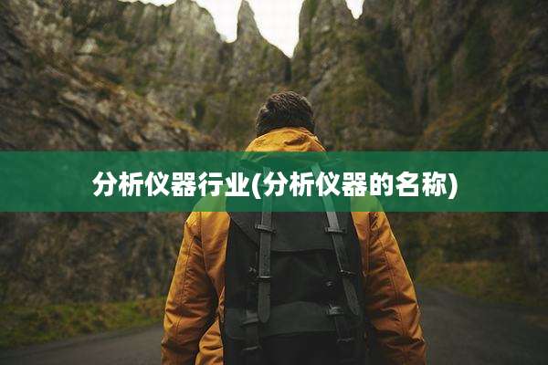 分析仪器行业(分析仪器的名称)