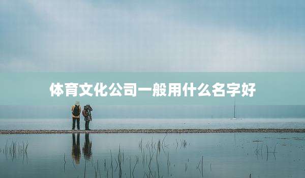 体育文化公司一般用什么名字好