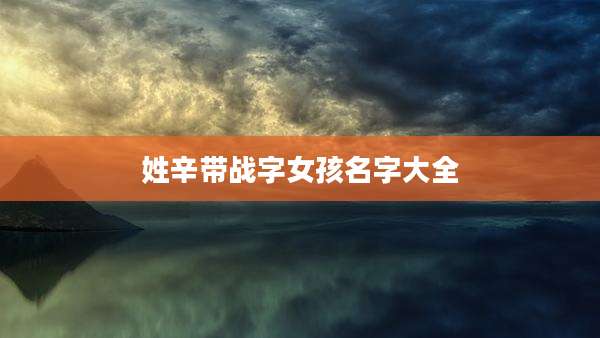 姓辛带战字女孩名字大全