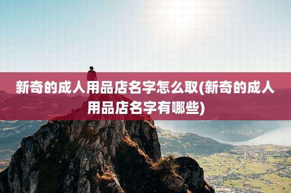 新奇的成人用品店名字怎么取(新奇的成人用品店名字有哪些)