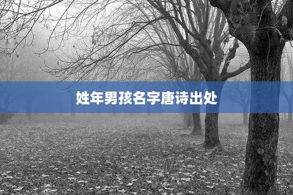 姓年男孩名字唐诗出处