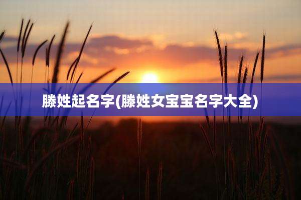 滕姓起名字(滕姓女宝宝名字大全)