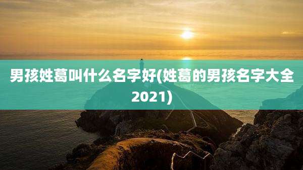 男孩姓葛叫什么名字好(姓葛的男孩名字大全2021)