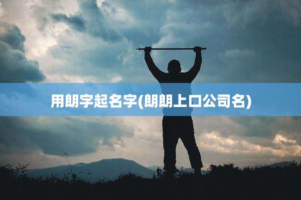 用朗字起名字(朗朗上口公司名)