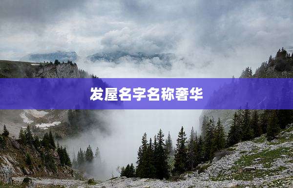 发屋名字名称奢华