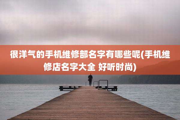 很洋气的手机维修部名字有哪些呢(手机维修店名字大全 好听时尚)