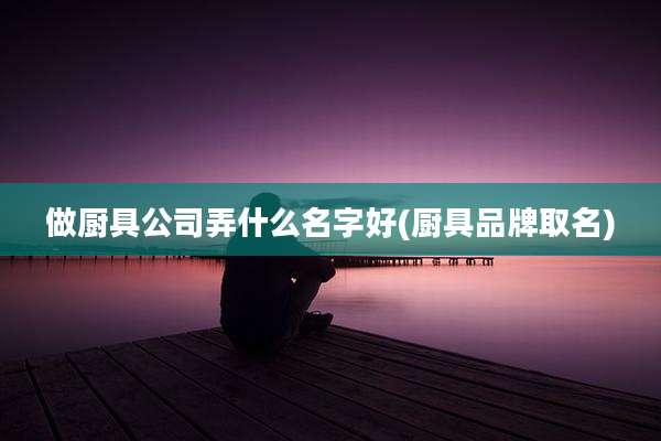 做厨具公司弄什么名字好(厨具品牌取名)