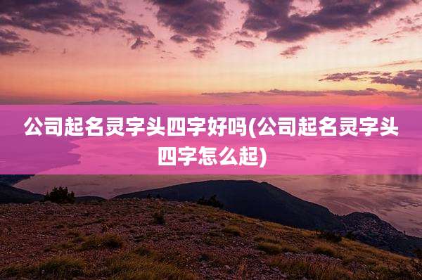 公司起名灵字头四字好吗(公司起名灵字头四字怎么起)