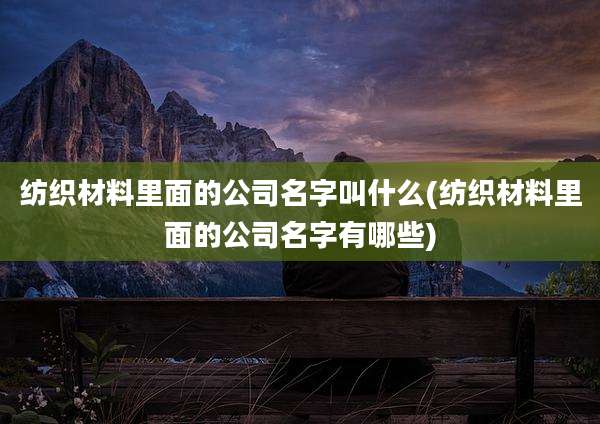 纺织材料里面的公司名字叫什么(纺织材料里面的公司名字有哪些)