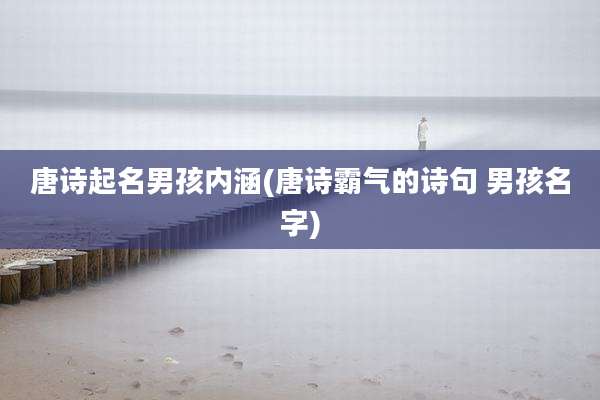 唐诗起名男孩内涵(唐诗霸气的诗句 男孩名字)